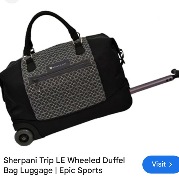 Sherpani Other - Sherpani Black Duffel Bag with Wheels